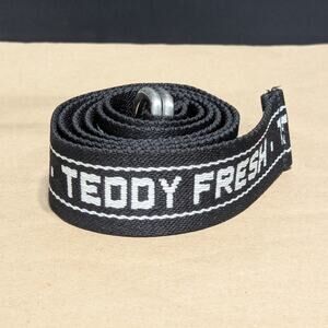Teddy Fresh Woven Fabric Belt D Ring Logo Black White Streetwear Skater